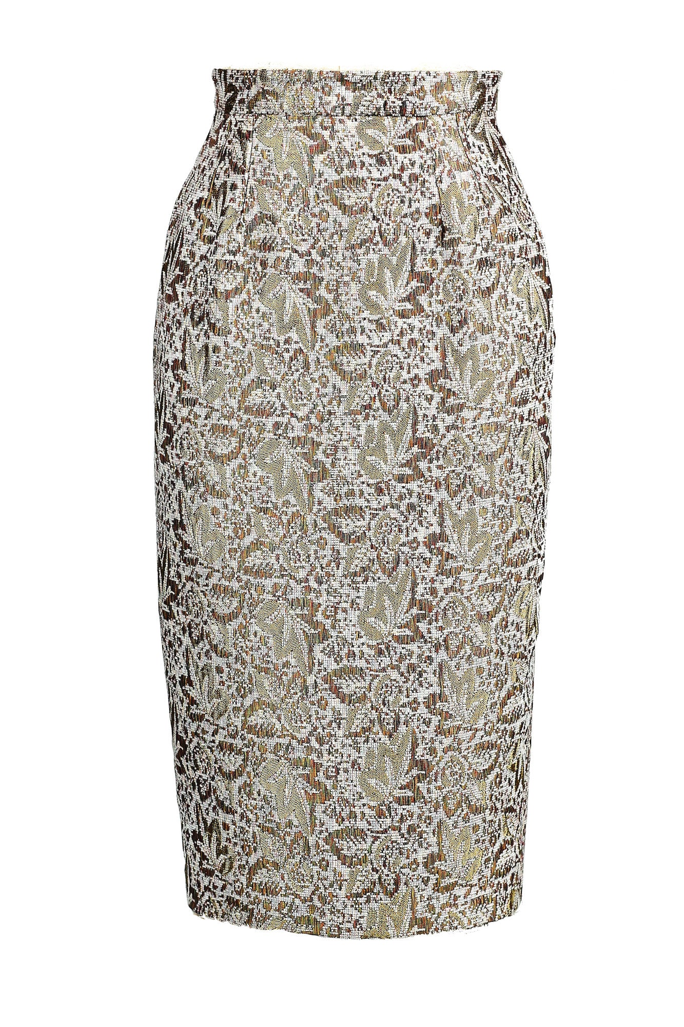 Textured High-waisted Pencil Skirt for All Seasons - Steve Guthrie - 3